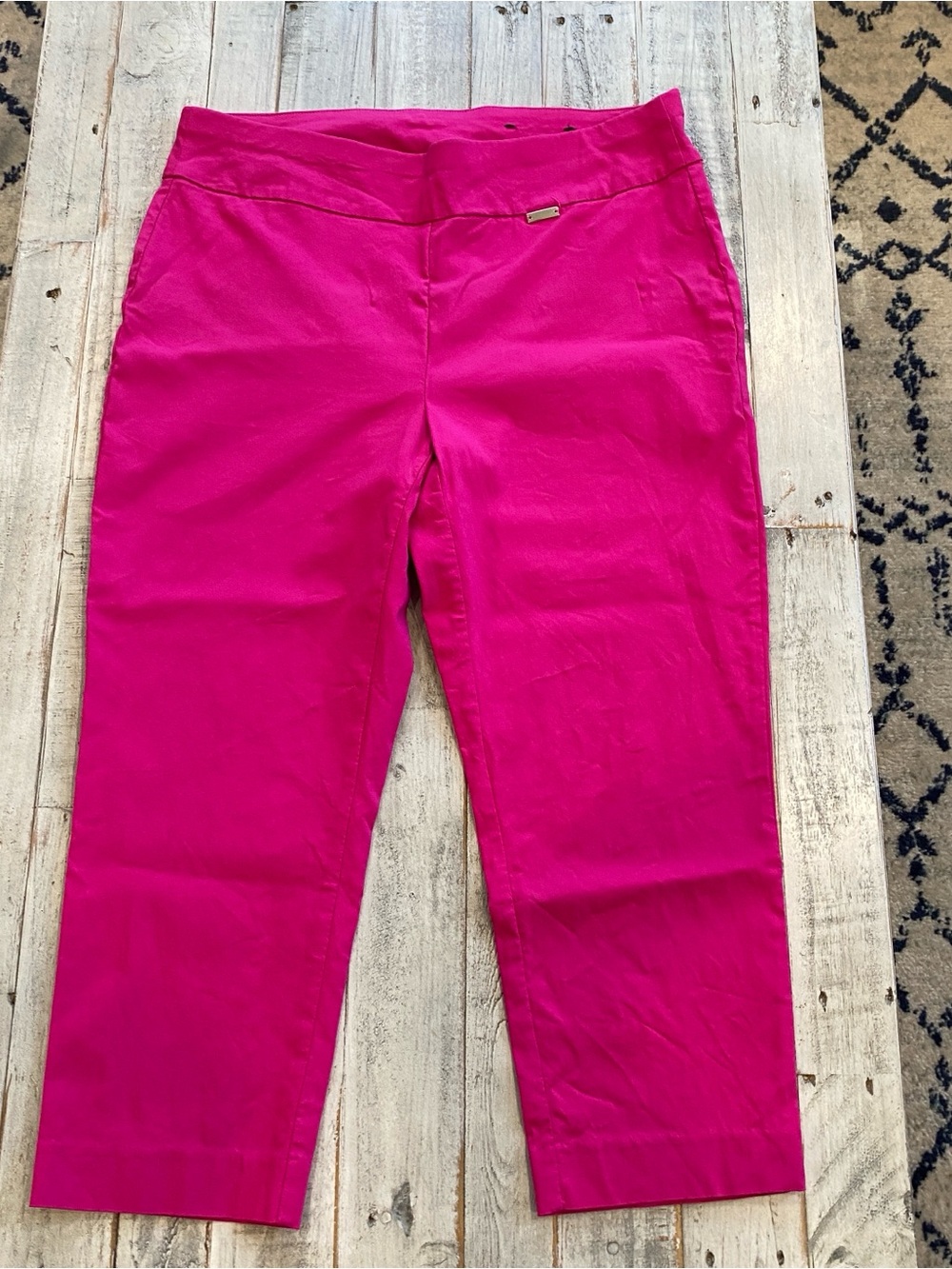 INC Women’s Bright Pink Hot Pink cropped pants size 12